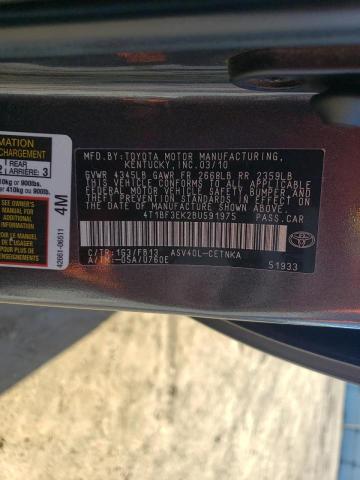 4T1BF3EK2BU591975 - 2011 TOYOTA CAMRY BASE GRAY photo 12