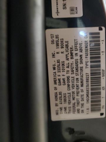 1HGCM56837A189227 - 2007 HONDA ACCORD EX GRAY photo 13