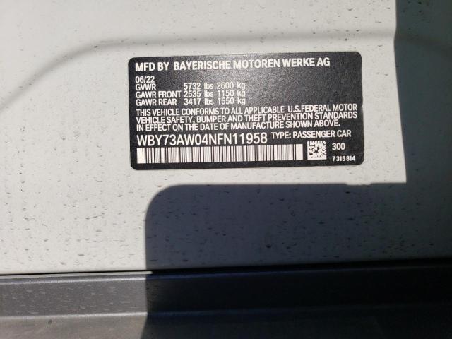WBY73AW04NFN11958 - 2022 BMW I4 EDRIVE4 白色 照片 12