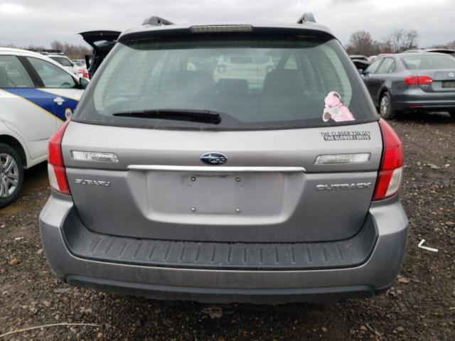 4S4BP60C686339822 - 2008 SUBARU OUTBACK GRAY photo 6