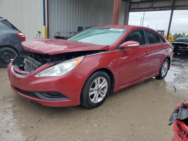 5NPEB4AC4EH830054 - 2014 HYUNDAI SONATA GLS RED photo 1