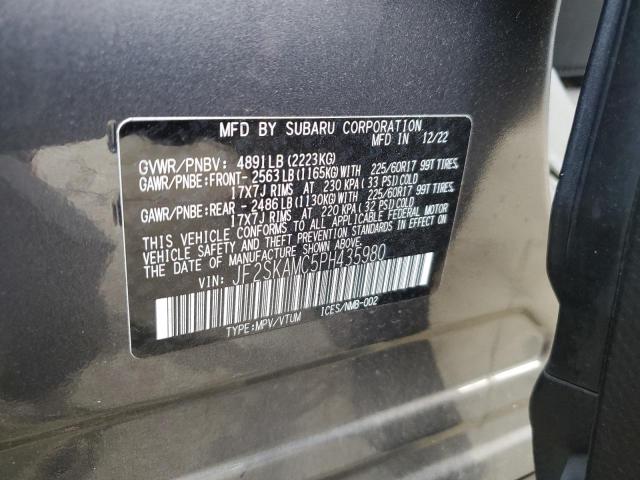 JF2SKAMC5PH435980 - 2023 SUBARU FORESTER WILDERNESS GRAY photo 12