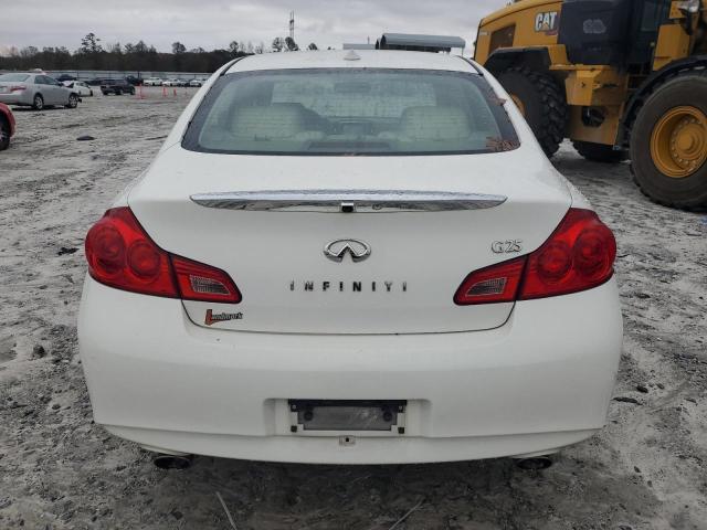 JN1DV6AP0BM604163 - 2011 INFINITI G25 BASE WHITE photo 6