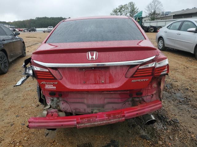 1HGCR2F59GA182529 - 2016 HONDA ACCORD SPORT RED photo 6