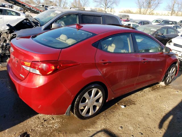 KMHDH4AE1DU515479 - 2013 HYUNDAI ELANTRA GLS RED photo 3