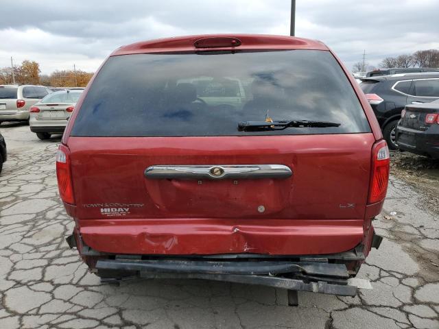 1A4GP45R46B660235 - 2006 CHRYSLER TOWN & COU მუქწითელი ფოტო 6