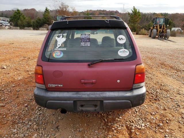 JF1SF63522G747682 - 2002 SUBARU FORESTER L RED photo 6