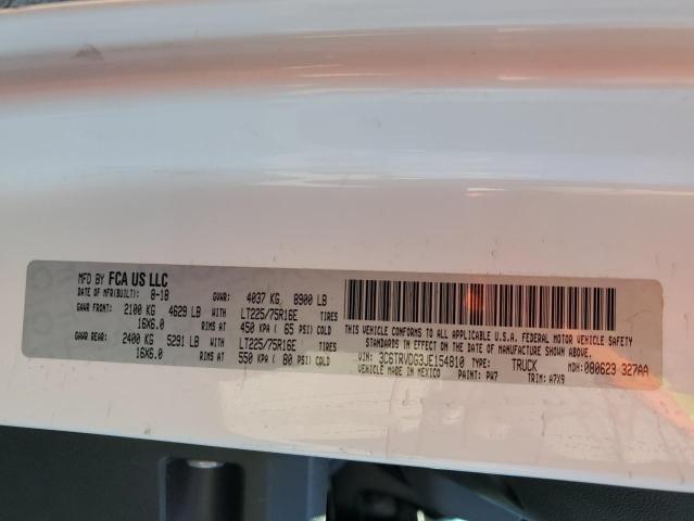 3C6TRVDG3JE154810 - 2018 RAM PROMASTER 2500 HIGH Weiß Foto 13