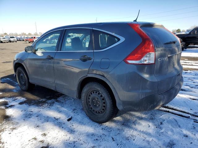 2HKRM4H35DH618974 - 2013 HONDA CR-V LX GRAY photo 2