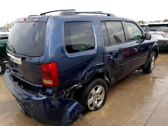 5FNYF3H51BB017929 - 2011 HONDA PILOT EXL BLUE photo 3