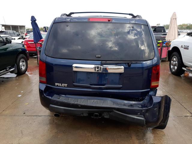 5FNYF3H51BB017929 - 2011 HONDA PILOT EXL BLUE photo 6