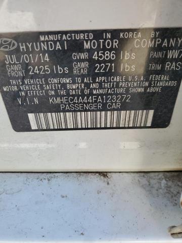 KMHEC4A44FA123272 - 2015 HYUNDAI SONATA HYBRID WHITE photo 12