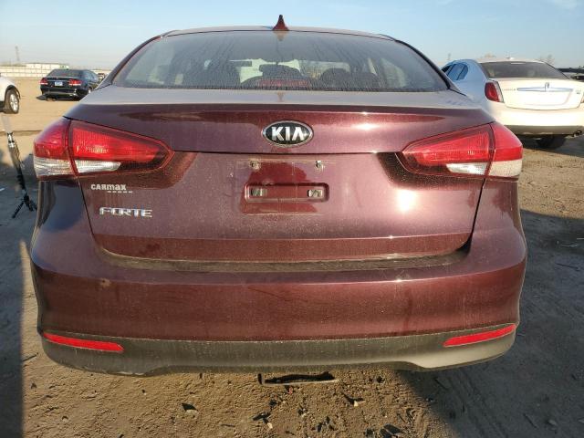 3KPFK4A75HE133184 - 2017 KIA FORTE LX MAROON photo 6