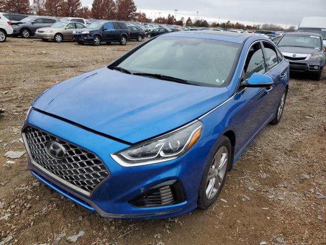 5NPE34AF0JH718899 - 2018 HYUNDAI SONATA SPORT BLUE photo 1