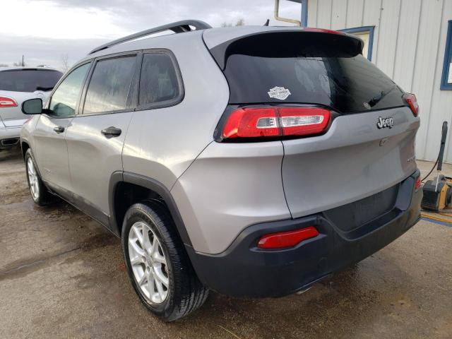 1C4PJLAB2GW177315 - 2016 JEEP CHEROKEE SPORT GRAY photo 2