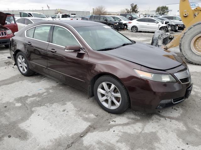 19UUA8F24CA008186 - 2012 ACURA TL BURGUNDY photo 4