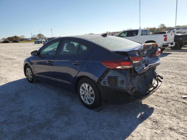 5NPD74LF8HH152417 - 2017 HYUNDAI ELANTRA SE BLUE photo 2