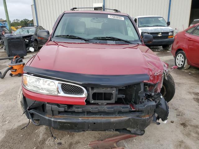 1GHDT13S122276104 - 2002 OLDSMOBILE BRAVADA RED photo 5