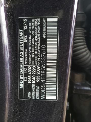 WDDSJ4EB8GN337610 - 2016 MERCEDES-BENZ CLA 250 PURPLE photo 13