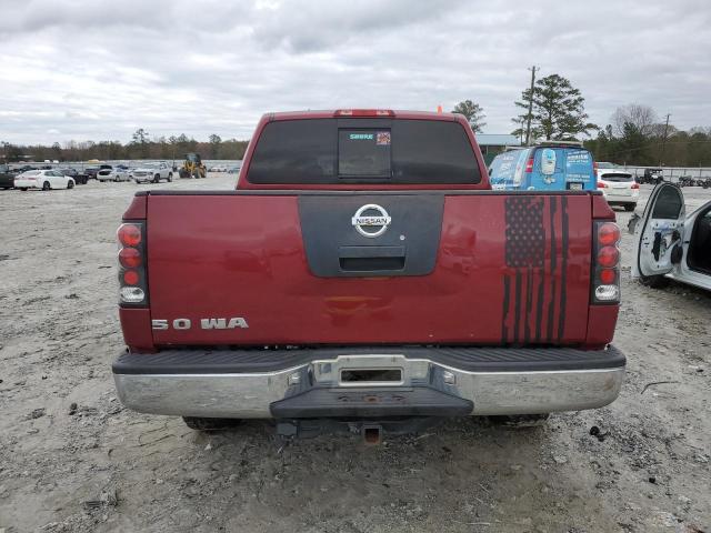 1N6AA07A24N526927 - 2004 NISSAN TITAN XE BURGUNDY photo 6