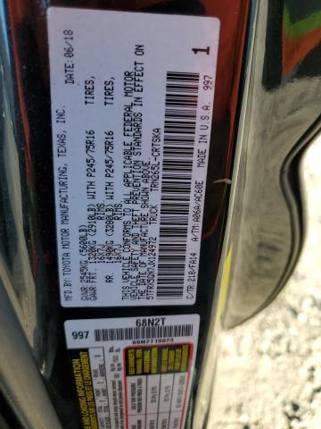 5TFRX5GN7JX124972 - 2018 TOYOTA TACOMA ACCESS CAB შავი ფოტო 12