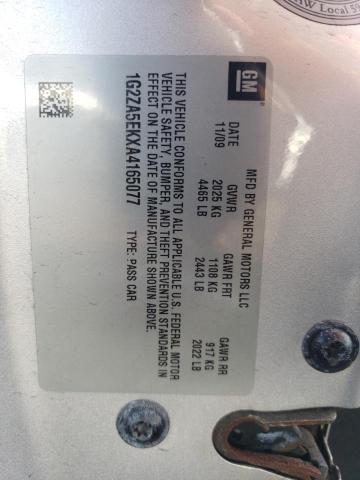 1G2ZA5EKXA4165077 - 2010 PONTIAC G6 SILVER photo 13