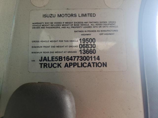 JALE5B16477300114 - 2007 ISUZU NRR WHITE photo 10