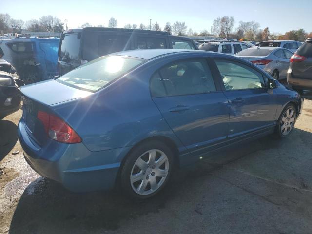 1HGFA16516L089747 - 2006 HONDA CIVIC LX BLUE photo 3