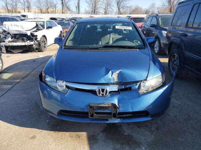 1HGFA16516L089747 - 2006 HONDA CIVIC LX BLUE photo 5