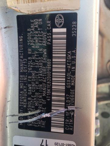 4T1BK1EB2DU018660 - 2013 TOYOTA AVALON BASE 银色 照片 12