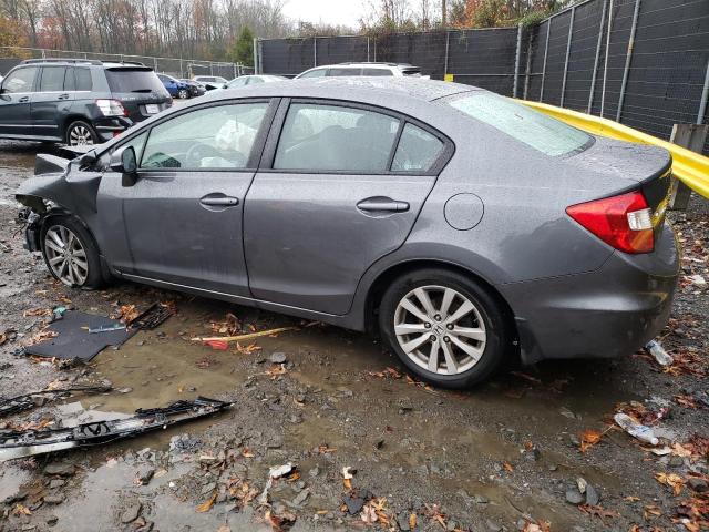 2HGFB2F9XCH319851 - 2012 HONDA CIVIC EXL GRAY photo 2