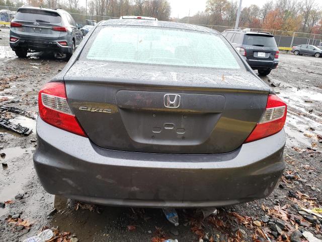 2HGFB2F9XCH319851 - 2012 HONDA CIVIC EXL Մոխրագույն լուսանկար 6