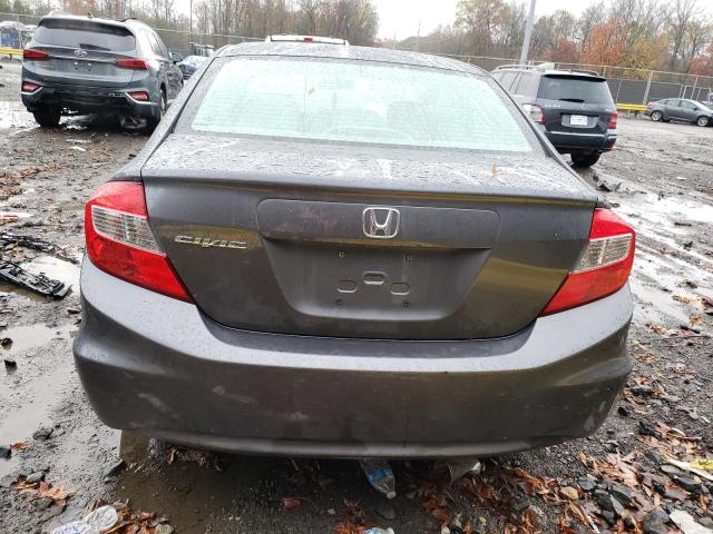 2HGFB2F9XCH319851 - 2012 HONDA CIVIC EXL GRAY photo 6