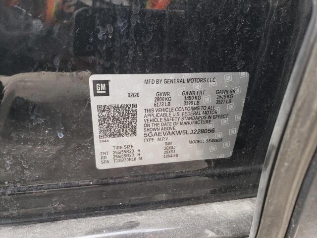 5GAEVAKW5LJ228056 - 2020 BUICK ENCLAVE ESSENCE BLACK photo 13