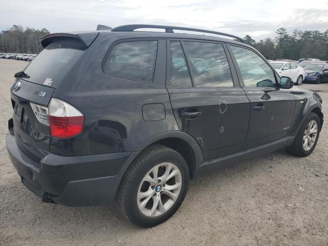 WBXPC93479WJ25597 - 2009 BMW X3 XDRIVE30I BLACK photo 3