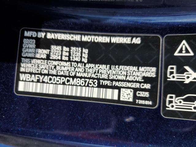 WBAFY4C05PCM86753 - 2023 BMW M850XI BLUE photo 12