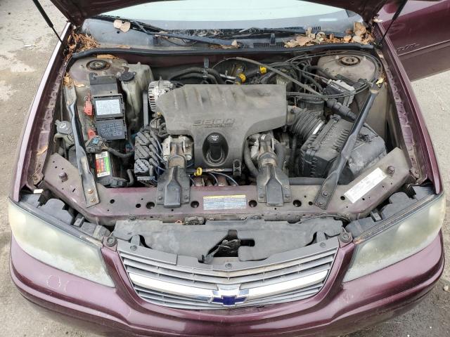 2G1WH52K749449890 - 2004 CHEVROLET IMPALA LS BURGUNDY photo 11