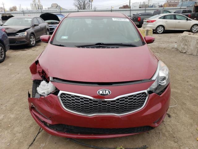 KNAFX4A62F5430492 - 2015 KIA FORTE LX RED photo 5