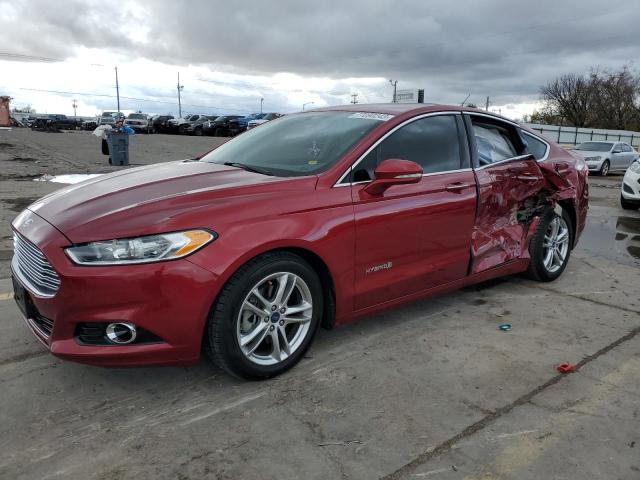 3FA6P0RU7GR127310 - 2016 FORD FUSION TITANIUM HEV RED photo 1