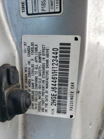 2HGEJ6446VH123440 - 1997 HONDA CIVIC DX GRAY photo 13