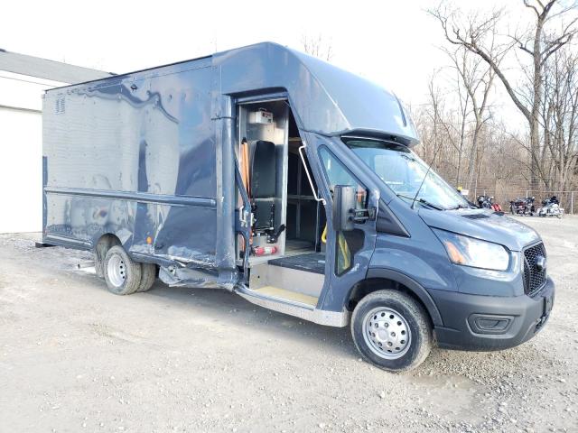 1FDDF6P88MKA56255 - 2021 FORD TRANSIT T-350 HD BLUE photo 4