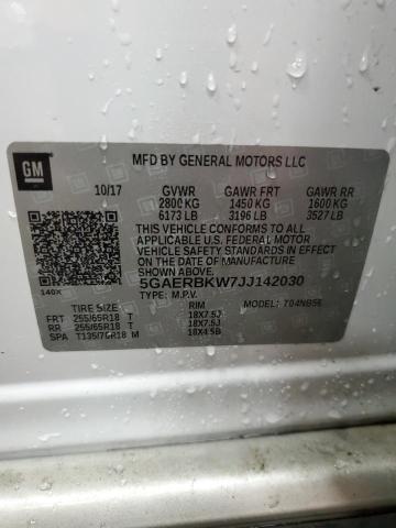 5GAERBKW7JJ142030 - 2018 BUICK ENCLAVE ESSENCE 白色 照片 14