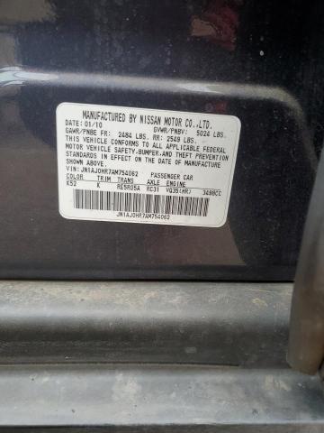 JN1AJ0HR7AM754062 - 2010 INFINITI EX35 BASE გრაფიტი ფოტო 12