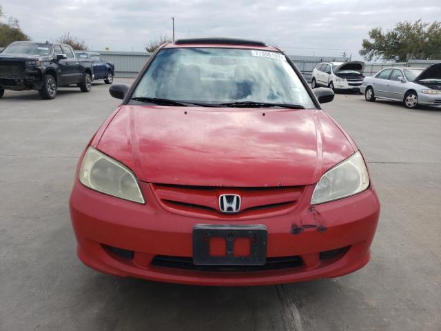 1HGES16305L005410 - 2000 HONDA CIVIC DX VP Qırmızı foto 5