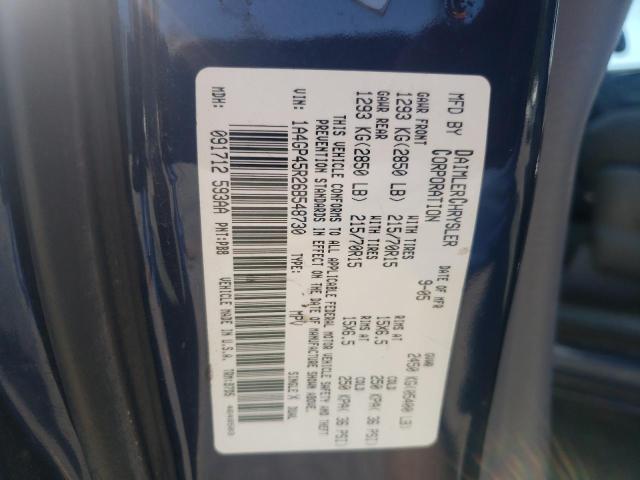 1A4GP45R26B548730 - 2006 CHRYSLER TOWN & COU ლურჯი ფოტო 13