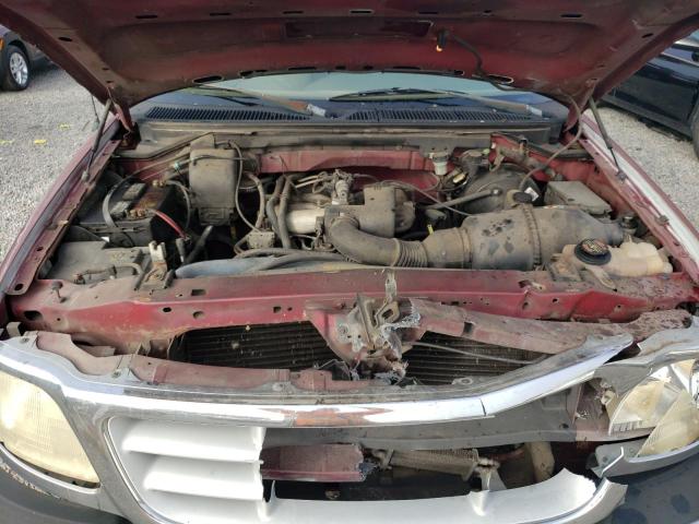 2FTZX1726XCA95232 - 1999 FORD F150 MAROON photo 11