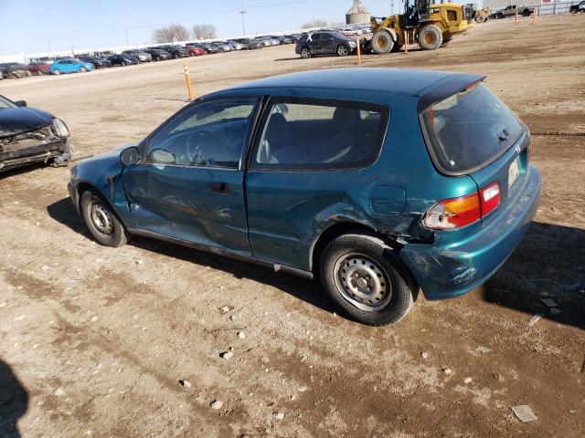 2HGEH2357SH512341 - 1995 HONDA CIVIC CX GREEN photo 2