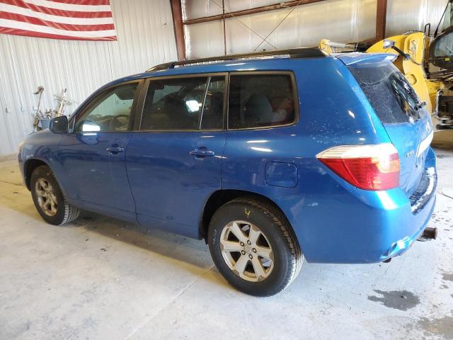 JTEES41A982021231 - 2008 TOYOTA HIGHLANDER BLUE photo 2