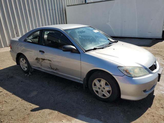1HGEM22125L049588 - 2005 HONDA CIVIC DX VP SILVER photo 4