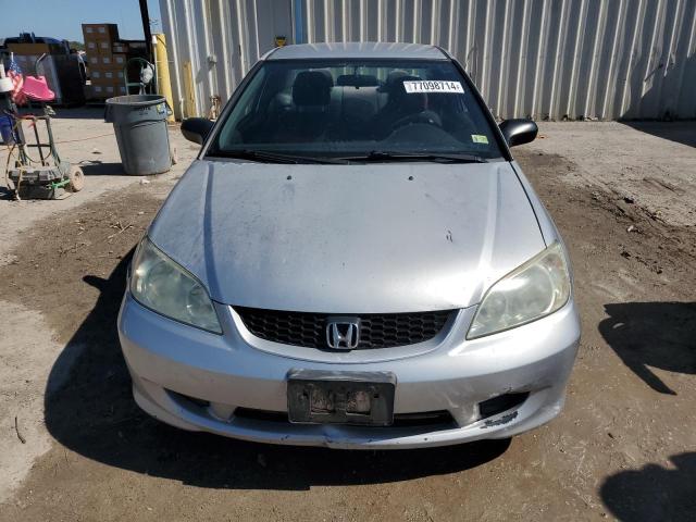 1HGEM22125L049588 - 2005 HONDA CIVIC DX VP SILVER photo 5